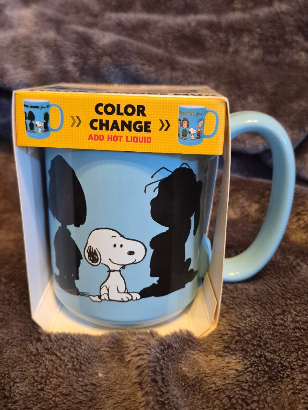 Peanuts N Zak! Snoopy & Gang 15oz Blue Color Changing Coffee Mug